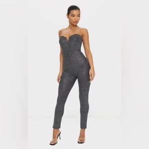 PLT BLACK GLITTER JUMPSUIT
